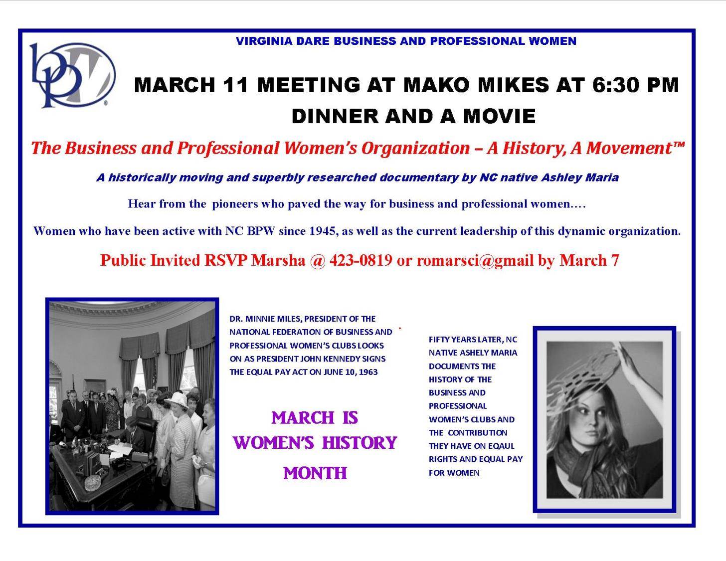 Film Screening for National Women's History Month